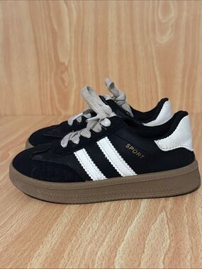 Kids Black & White Sport Sneakers
